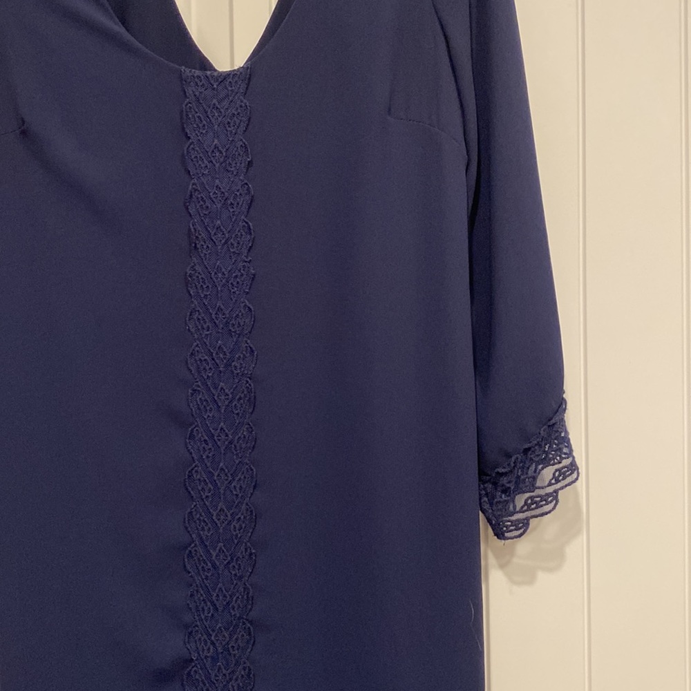Navy 3/4 sleeve dress